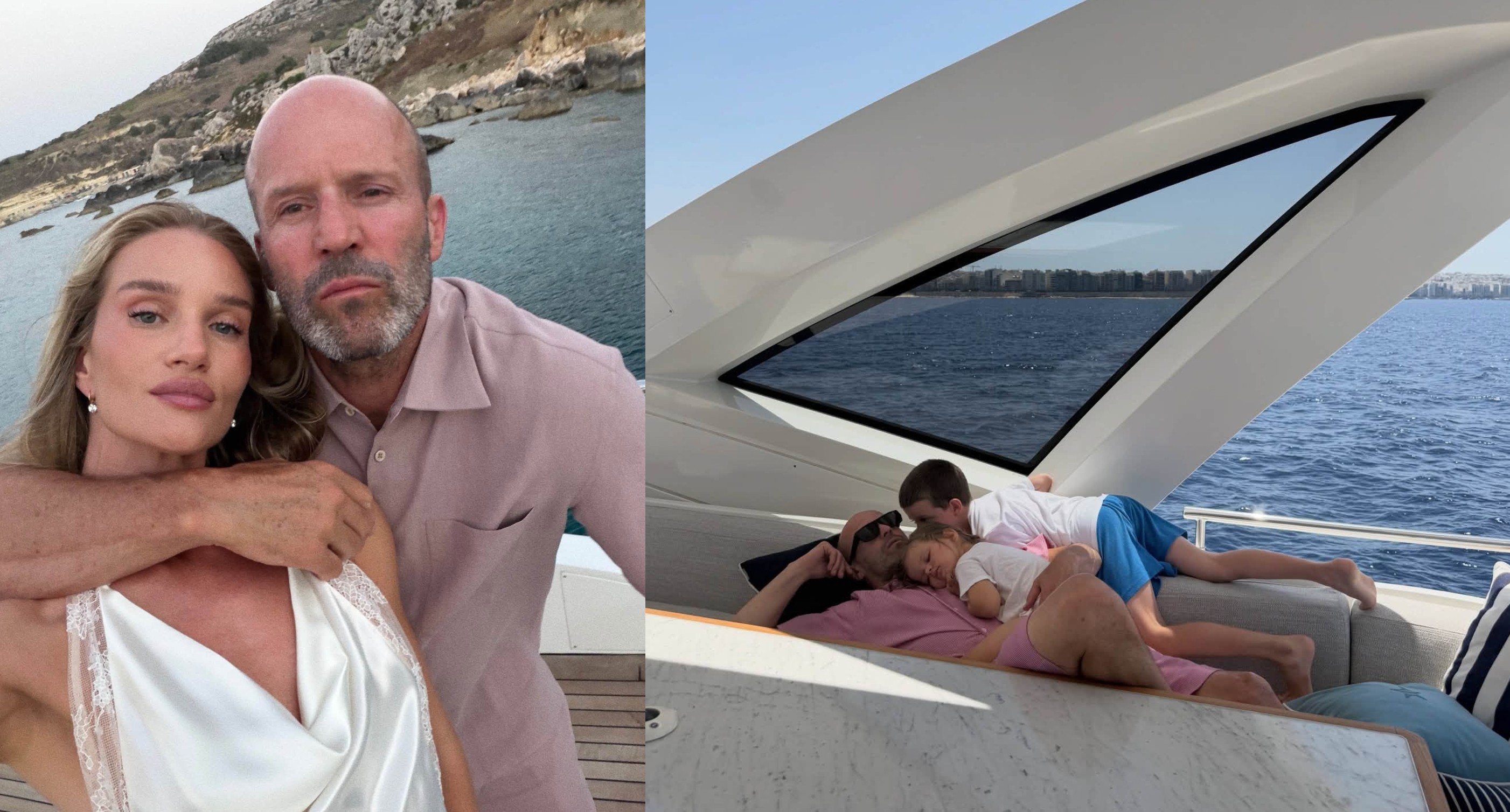 Jason Statham, sărbătorit pe iaht de iubită și copii. Timp superb în familie: "Numărul unu. Omul de acțiune care le face pe toate"